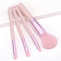 Pink Makeup Brush 4pcs Set Soft Hair Cosmetics Brushes for Powder Blusher Foundation Face Eye shadow Cosmetic Make Up brushes beauty Tools