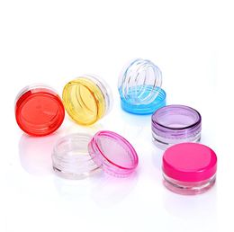 Wholesale 3ml 5ml Small Round Bottle Jars Mini Empty Plastic Nail Art Storage Cosmetic Packaging Containers SN2247