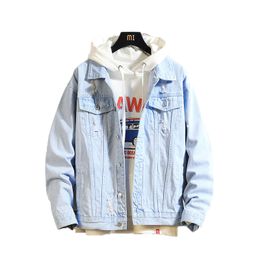 Mens Denim Jacket men Casual Bomber Jackets Male High Quality Man Vintage Jean coat Streetwear Chaqueta Hombre 3XL