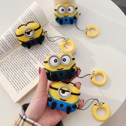 For Apple AirPods 3D Cartoon Minions Advanced Silicone Earphone Cases Scratch-resistant Headset Cover Protective Case For AirPods Pro 1 2