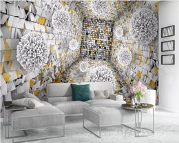 Custom wallpaper 3d plaster sphere space tv background wall living room bedroom children room background 3d wallpaper murals