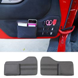 Black Front Door Pocket Storage Bag Tool Organiser Bag For Jeep Wrangler JK 2011-2017 Auto Interior Accessories