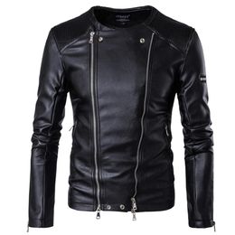 2017 Mens Faux Fur Coats Clothes Fashion Pilot Motorcycle Imported Pp Skull Leather Jacket Men Slim Fit B001 philipplies pleins FO3C