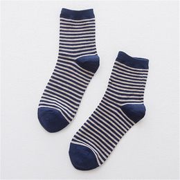 Spring Mens Socks Mens Navy Blue Pirate Star Anchor Rudder Striped Socks Navy Style Business Casual Socks With 10 Pairs