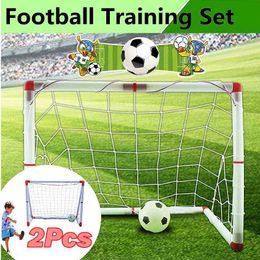 1pcs 126x45x71cm Kids Mini Football Gate Goal Post Net Ball Pump Soccer Door Outdoor ABS Sport Match Training Toy