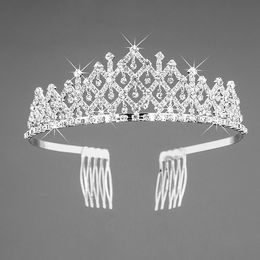 Bridal Tiaras With Rhinestones Wedding Jewelry Girls Headpieces Birthday Party Performance Pageant Crystal Crowns Wedding Accessories ZH-051