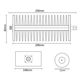 200W N-JK coaxial fixed attenuator DC to 3GHz 1dB 3dB 5dB 6dB 10dB 15dB 20dB 30dB 40dB 50dB freeshipping