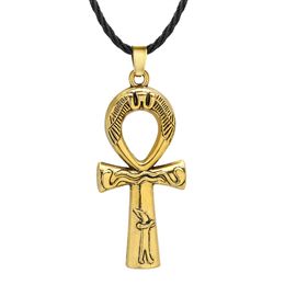 Vintage Egyptian Cross Pendnat Key of Life Egypt Mysterious Symbol Viking Religious Necklace