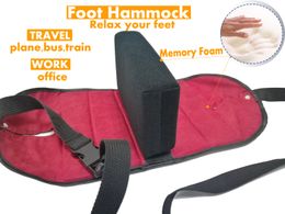Airplane Footrest & Foot Hammock for Airplane Travel Accessories, with Memory Foam To Relax Your Feet,Proven to Prevent Swelling and Sorenes