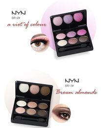 NYN Cosmetic SCHOOL Lidschatten-Palette Matte Lidschatten Mini-Stil 6 Farben Lidschatten und Make-up-Pinsel