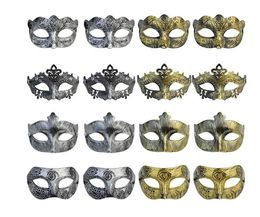 Masquerade Masks Vintage Antique Men Venetian Masks Adults mardi gras Halloween Party Carnival Mask old gold silvery Various styles