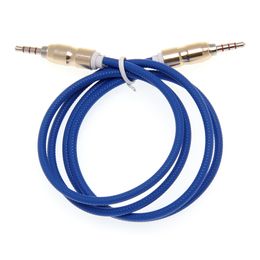 3.5 Jack Audio Cable Jack 3.5 mm Male to Male Bullet head Audio Aux Cable For iPhone Car Headphone Speaker 4 Wire Line Aux Cord