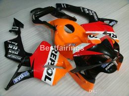 Injection Moulding fairing kit for Honda CBR600RR 03 04 orange black fairings set CBR600RR 2003 2004 JK03