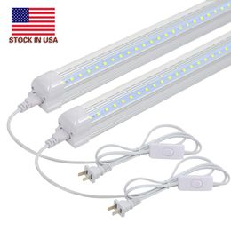 T8 LED Light Fixture -2FT 1680lm 6500k 14W Utility Shop Light Ceiling and Under Cabinet Light plug and play with ON/OFF Switch
