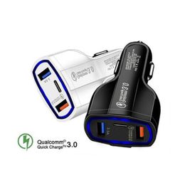 35W Quick charge 3.0 Car charger 5V 3.5A QC3.0 PD usb type c fast charging Dual car mobile phone charger for iPhone 11 samsung