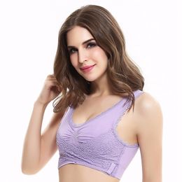 Women Fitness Yoga Sports Bra Padded Push Up Bra Female Lace Crop Top Yoga Gym Shirts Sport Brassiere Tops Vest Seamless Bra