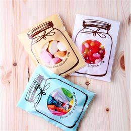 Plastic Bags Wedding Party Gift Bag For Candy Cookie Packaging Opp Suger Cookies White Bag yq01821