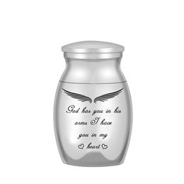 Small Keepsake Urns for Ashes Mini Cremation Urns for Ashes Memorial Ashes Holder-God Has You in His Arms 16x25mm