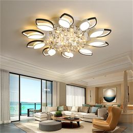 New style living room ceiling lights black and white pendant llights crystal lamp dining room study lamp aluminum pendant lamp