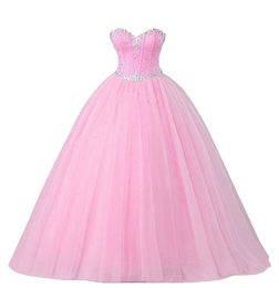 2019 Sweetheart Crystal Beading Ball Gown Quinceanera Dresses Lace Up Plus Size Sweet 16 Dresses Debutante 15 Year Formal Party Dress BQ187