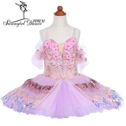 adult lilac flower fairy professional ballet tutu platter tutu performance ballerina tutu skirt BT9242