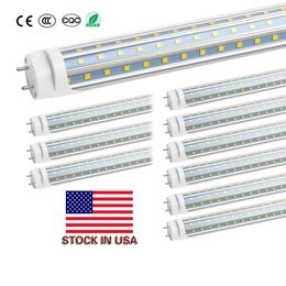 US STOCK + LED 4ft 1200MM 60W V-Shaped T8 LED fluorecent tube light G13 1.2m 22W SMD2835 Tubes Lamps AC 85-265V
