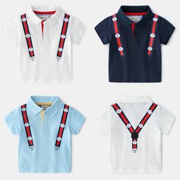 2022 polo baby clothes Songsanding Baby Boys одежда белая рубашка с коротким рукавом рубашки для мальчиков Поло рубашка для детей школьная одежда 2-6 лет