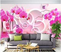 Custom photo wallpaper 3d mural wallpaper for living room Modern beautiful warm romantic flowers mural 3D TV background wall paper