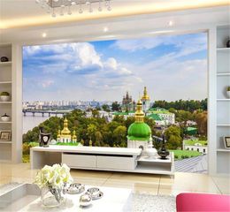 Fashion European and American style 3D TV background wall decoration painting wallpaper