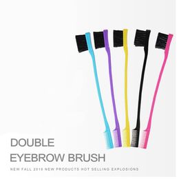 5 Colors Double Sided Hair Edge Brushes Comb Hairs Styling Hairdressing Salon Combs Brush Beauty Tools free ship 200