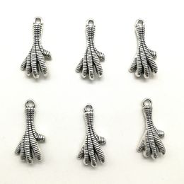 Wholesale Bird Claws Antique Silver Charms Pendants Jewellery Making DIY Keychain Pendant For Bracelet Earrings Necklace