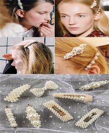 15 style Fashion Woman Pearl Hairpin Girl Temperament Barrettes Sweet Korean Style Bangs Clip Lady Beautiful Party Hair Accessories dc378