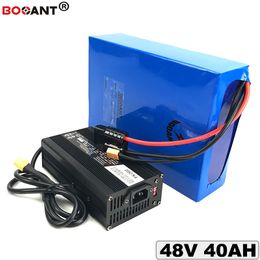 Powerful Rechargeable Lithium battery 48V 40AH E-bike battery 18650 for Bafang BBS 1000W 2000W Motor +5A Charger Free Shipping