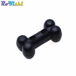 50pcs/lot Plastic Dog Bone Shape Button Cord Lock Toggle Stopper Black