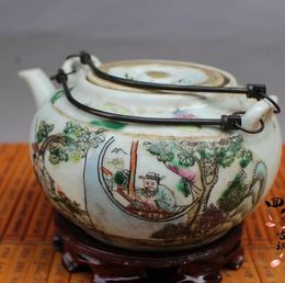 China old folk porcelain Painted Teapot Flagon ghvgh