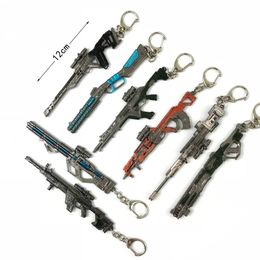 Game APEX Legends Hero Gun Model Keychain Pendant Keyring Bag Car Key Chains Accessories Gift For Men Women