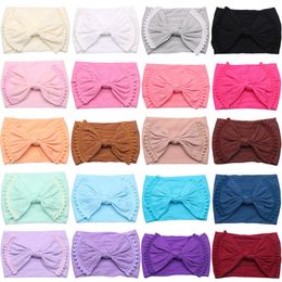 Baby Bow Hairband Toddler Elastic Tassel Turban Baby Girl Big Bow Headband Solid Headwear Accessories HHA1180