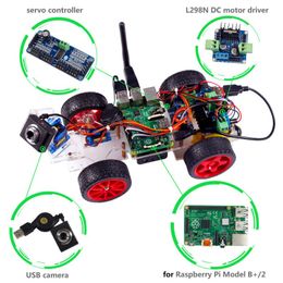 Raspberry Pi Smart Video Robot Car For Raspberry Pi 3 Model B+ B 2B with Android App (Rpi not included ) freeshipping