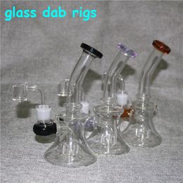 hookahs beaker base water pipes ice catcher thickness for smoking 7.4" bongs with quartz banger glass dab rig