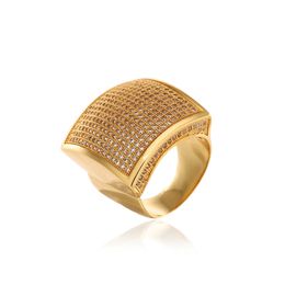 New Hip Hop Ring Micro Pave Cubic Zircon Ring Full Iced Out Bling Hip Hop/Punk Men Women Jewelry For Gifts