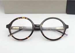 2020 High-quality TB500 glass retro-vintage big-round frame pure-plank with full-set case prescription galssses freeshipping