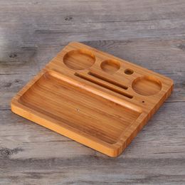 Newest Natural Bamboo Wood Multifunction Rolling Tray Preroll Cigarette Tobacco Herb Grinder Storage Case Handroller Roller Plate DHL Free