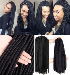 6 Packs Full Head Dreadlocks Synthetic Hair Extensions Crochet Braids Soft Faux Locs Synthetic Braiding Bomba Dreadlocks Express Shiping