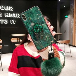 Glitter Diamond Ball Lanyard Marble TPU Cover for Xiao MI 8 9SE A3 LITE 10 PRO MIX2 MIX3 5X 6X MAX2 MAX3 Red Mi note8 note9 pro 8A