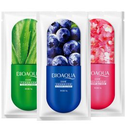 BIOAQUA Jelly Mask Face Care Aloe vera /Blueberry/Cherry blossom Three types optional Moisturizing sleep jelly Facial Mask 1pcs