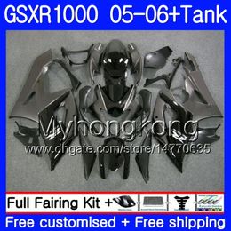 Kit+Tank black grey new For SUZUKI GSXR-1000 1000CC GSXR 1000 05 06 Body 300HM.15 GSX-R1000 1000 CC GSX R1000 K5 GSXR1000 2005 2006 Fairing