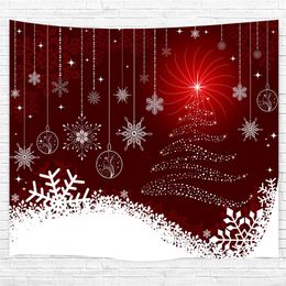 Christmas Snow Line Printing Home Wall Hanging Tapestry for Decoration