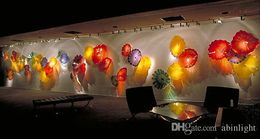 Wall Lamps Multi Colour Blown Plates AC CE UL Certificate Dale Chihuly Style Borosilicate Glass