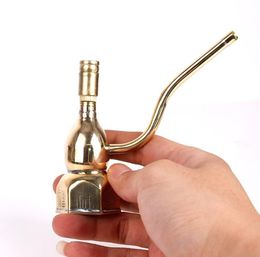 Mini Portable Brass Water Tobacco Bottle Classical Water Filtration Pipe