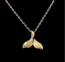 Lovely Whale Tail Fish Nautical Charm Necklace for Women Girls Animal Fashion Necklaces 2 Colors Mermaid Tails Jewelry